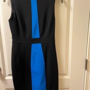 Black with blue accent dress
